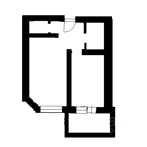 Планировка этой квартиры по данным Циан