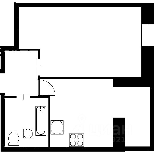 Планировка этой квартиры по данным Циан