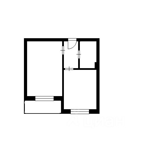Планировка этой квартиры по данным Циан