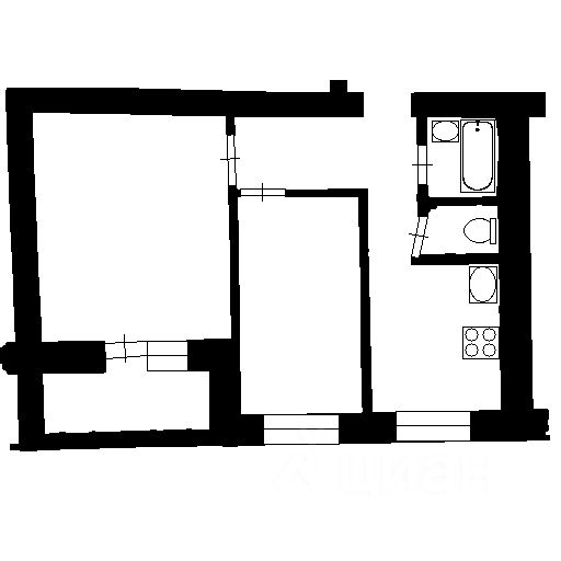 Планировка этой квартиры по данным Циан