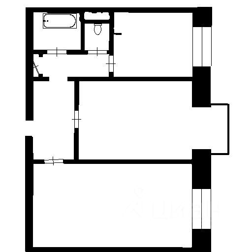Планировка этой квартиры по данным Циан