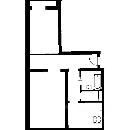 Планировка этой квартиры по данным Циан