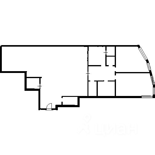 Планировка этой квартиры по данным Циан