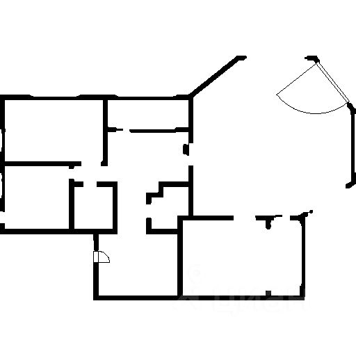 Планировка этой квартиры по данным Циан