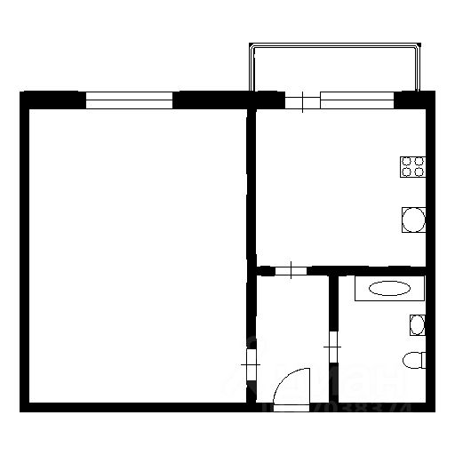 Планировка этой квартиры по данным Циан