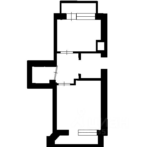 Планировка этой квартиры по данным Циан