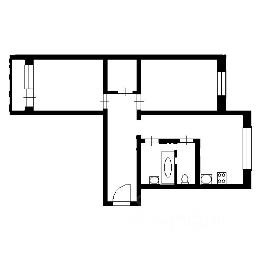 Планировка этой квартиры по данным Циан