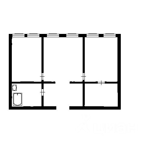 Планировка этой квартиры по данным Циан