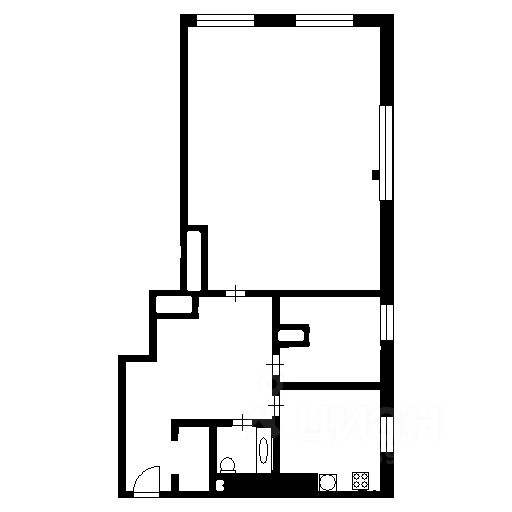 Планировка этой квартиры по данным Циан