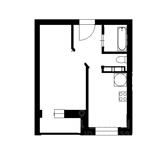 Планировка этой квартиры по данным Циан
