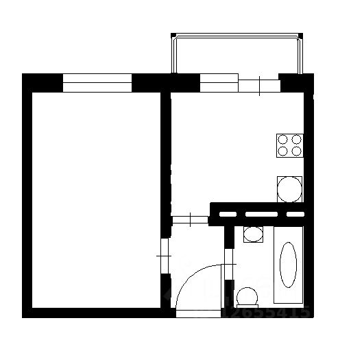 Планировка этой квартиры по данным Циан
