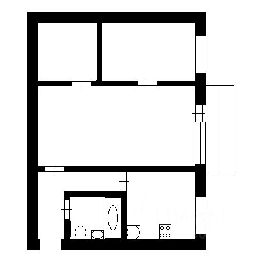 Планировка этой квартиры по данным Циан