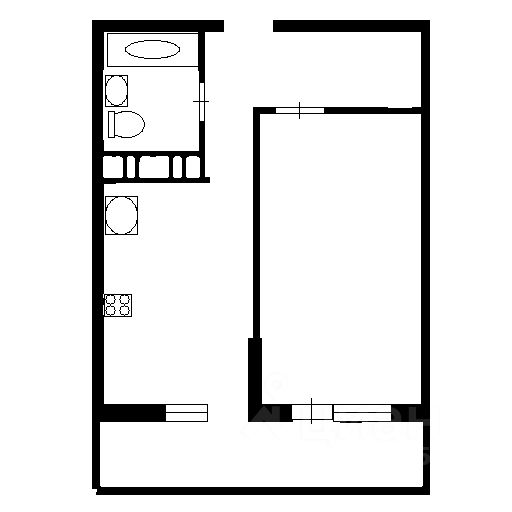 Планировка этой квартиры по данным Циан