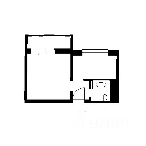 Планировка этой квартиры по данным Циан