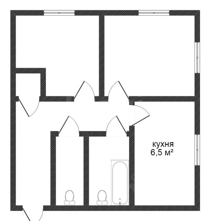 Планировка этой квартиры по данным Циан