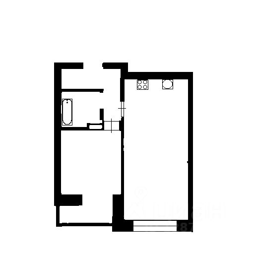 Планировка этой квартиры по данным Циан