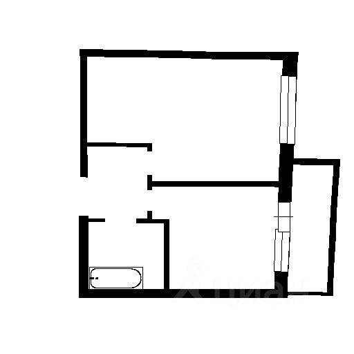 Планировка этой квартиры по данным Циан