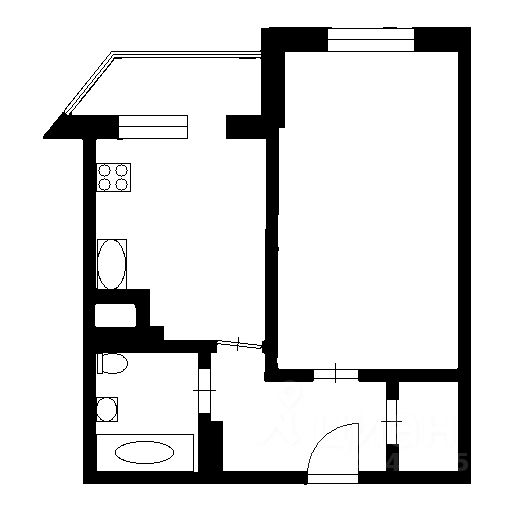 Планировка этой квартиры по данным Циан