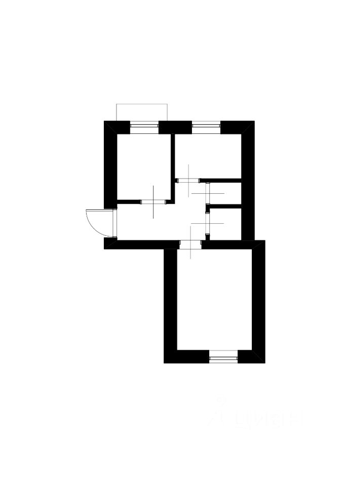 Планировка этой квартиры по данным Циан