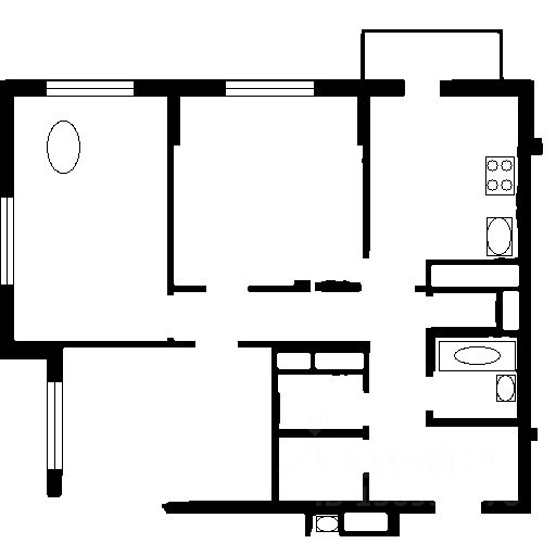 Планировка этой квартиры по данным Циан
