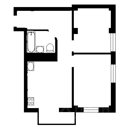 Планировка этой квартиры по данным Циан