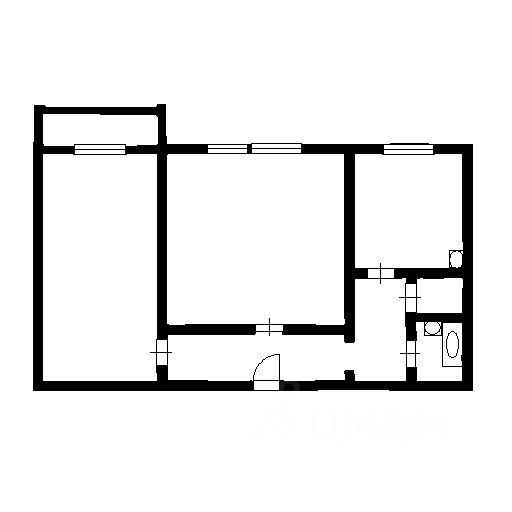 Планировка этой квартиры по данным Циан