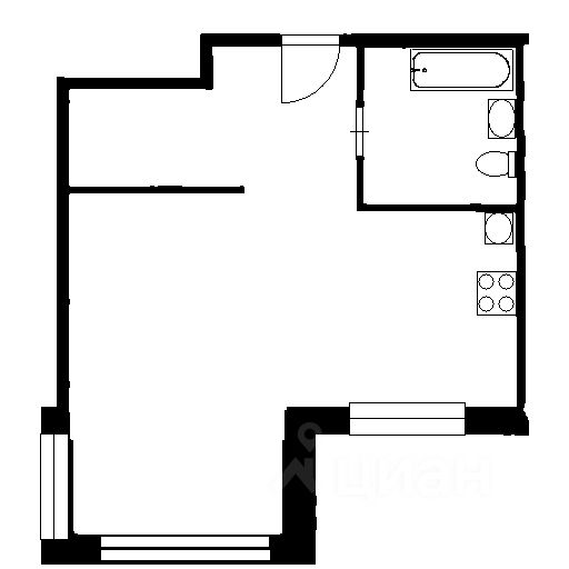 Планировка этой квартиры по данным Циан