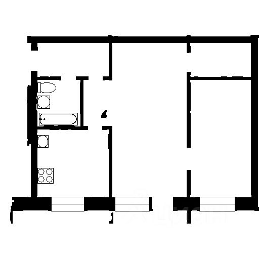 Планировка этой квартиры по данным Циан