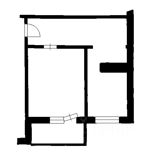 Планировка этой квартиры по данным Циан