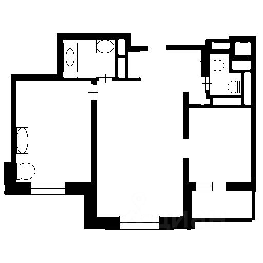 Планировка этой квартиры по данным Циан