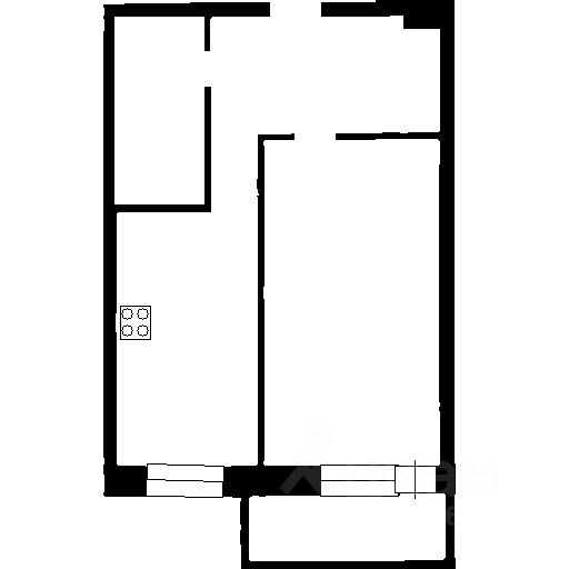 Планировка этой квартиры по данным Циан