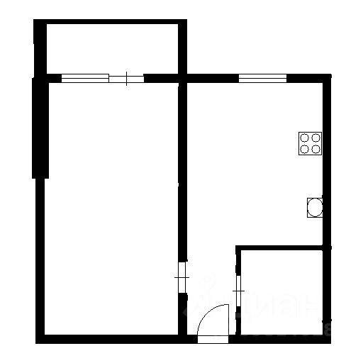 Планировка этой квартиры по данным Циан