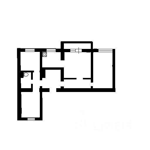 Планировка этой квартиры по данным Циан