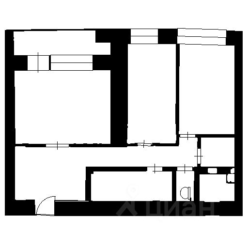 Планировка этой квартиры по данным Циан
