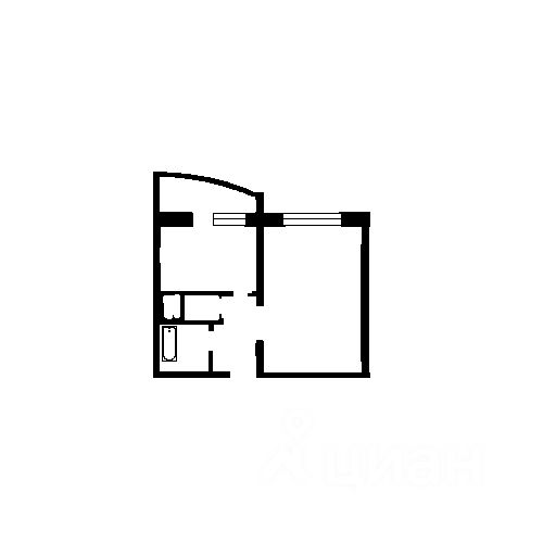 Планировка этой квартиры по данным Циан