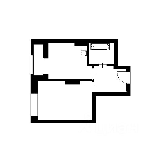 Планировка этой квартиры по данным Циан