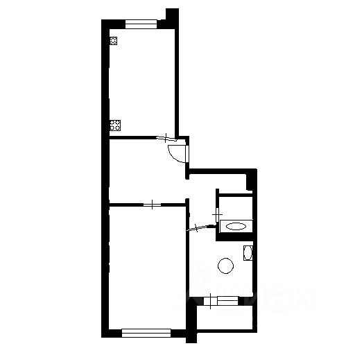 Планировка этой квартиры по данным Циан