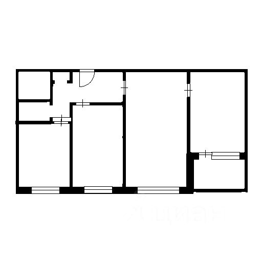 Планировка этой квартиры по данным Циан