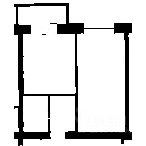 Планировка этой квартиры по данным Циан