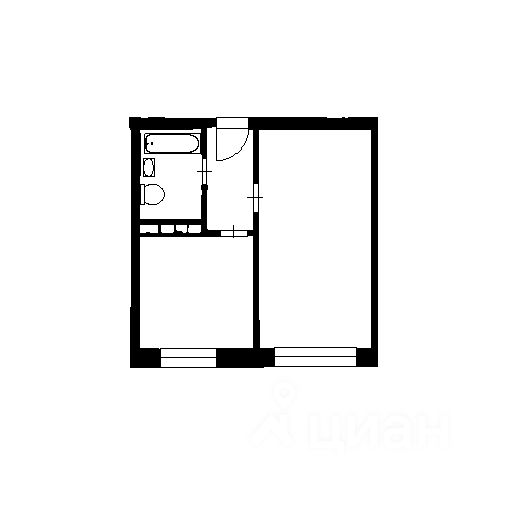 Планировка этой квартиры по данным Циан
