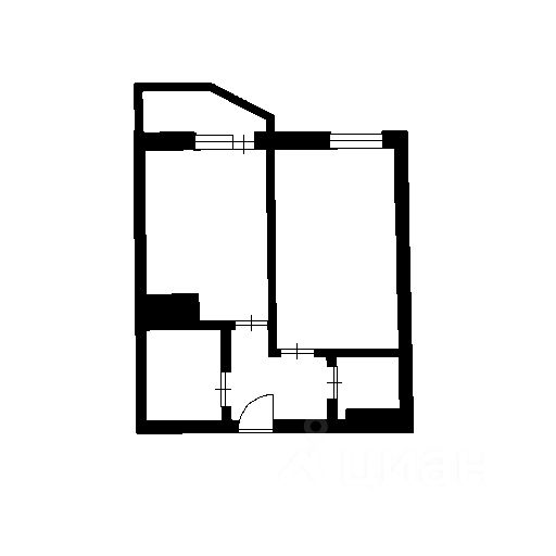 Планировка этой квартиры по данным Циан