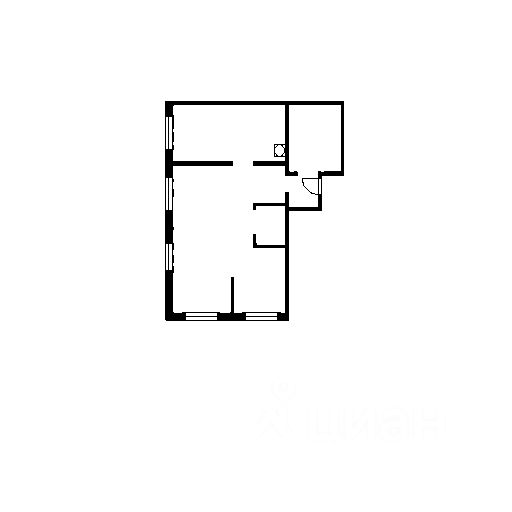 Планировка этой квартиры по данным Циан