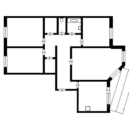 Планировка этой квартиры по данным Циан