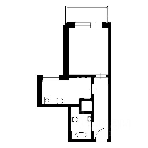 Планировка этой квартиры по данным Циан