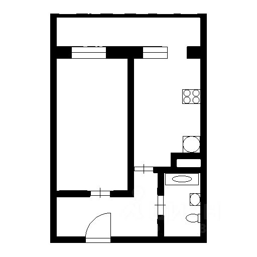 Планировка этой квартиры по данным Циан