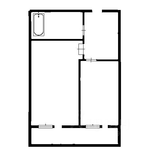 Планировка этой квартиры по данным Циан