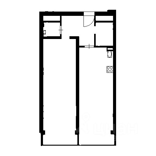 Планировка этой квартиры по данным Циан