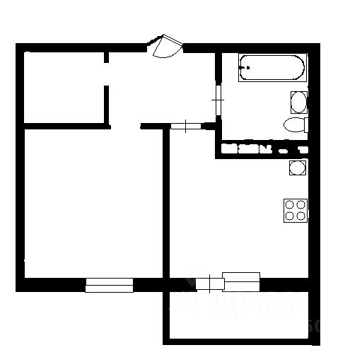 Планировка этой квартиры по данным Циан