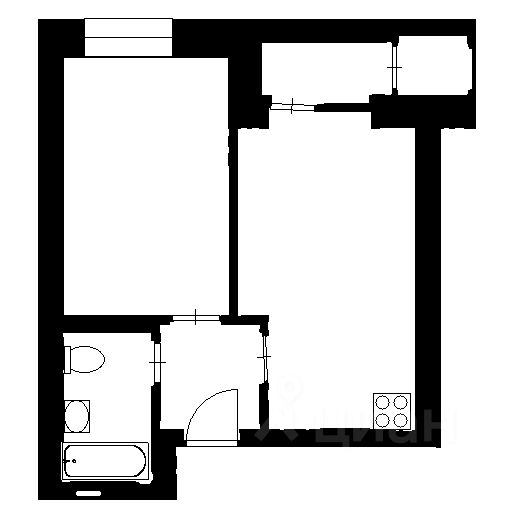 Планировка этой квартиры по данным Циан
