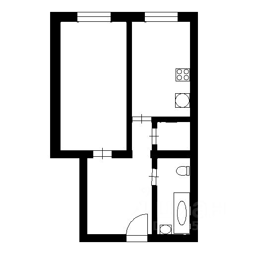 Планировка этой квартиры по данным Циан
